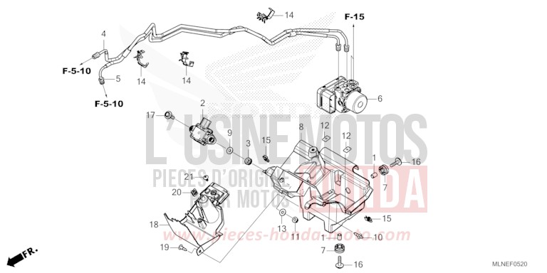 MODULATEUR ABS de Africa Twin DCT GRAND PRIX RED (R380B) 2025